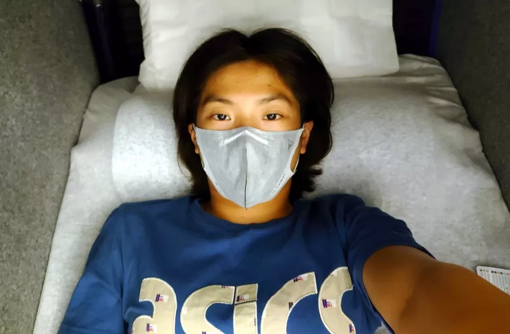 張綺文休息後將再出發。張綺文／提供。