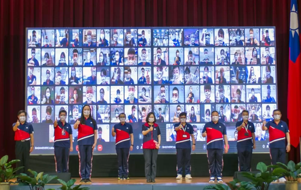 東京奧運中華代表團今天舉辦授旗典禮。中華奧會/提供。