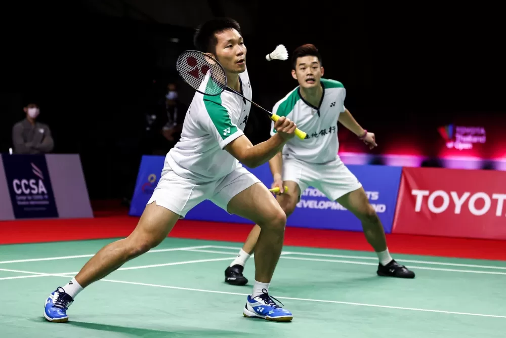 臺灣黃金男雙李洋／王齊麟。羽球協會／提供。
