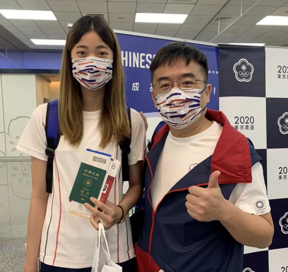 羅嘉翎和教練劉聰達。劉聰達/提供。