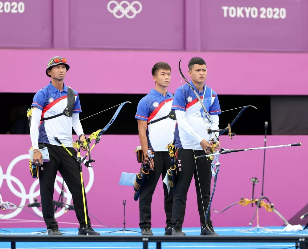 中華射箭男團勇闖四強。體育署提供。