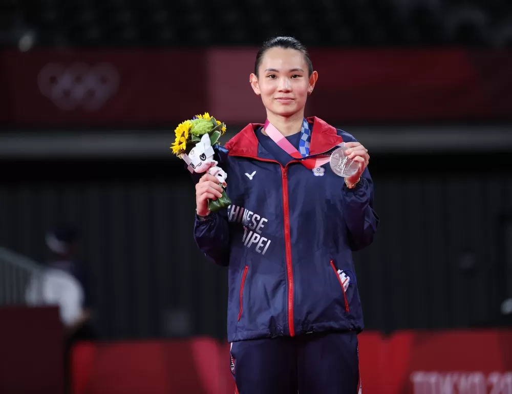 戴資穎奪銀。體育署提供（下同）。