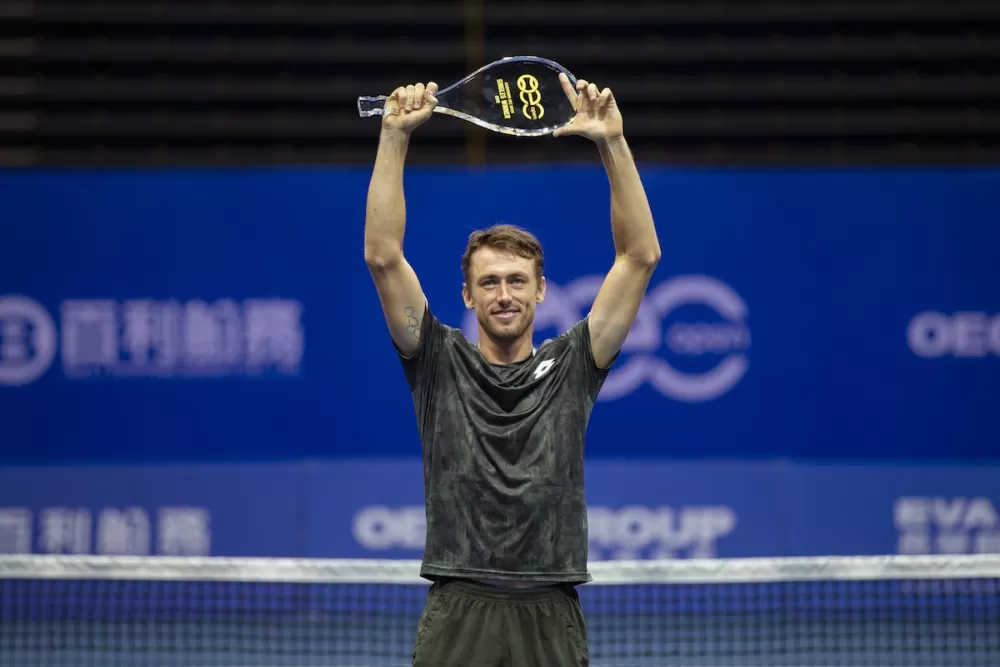 高雄海碩網球公開賽每年都吸引世界頂尖好手前來參賽,圖為2019單打冠軍John Millman。海碩整合行銷提供。