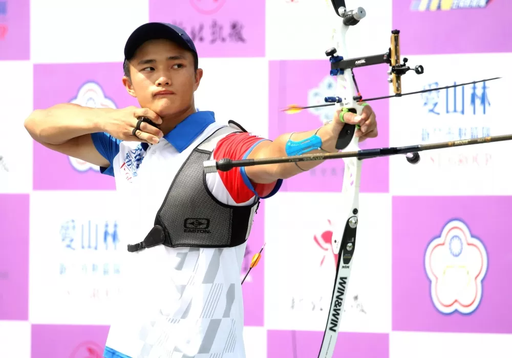 新竹愛山林隊林子翔貢獻兩點勝利。中華企業射箭聯盟/提供。