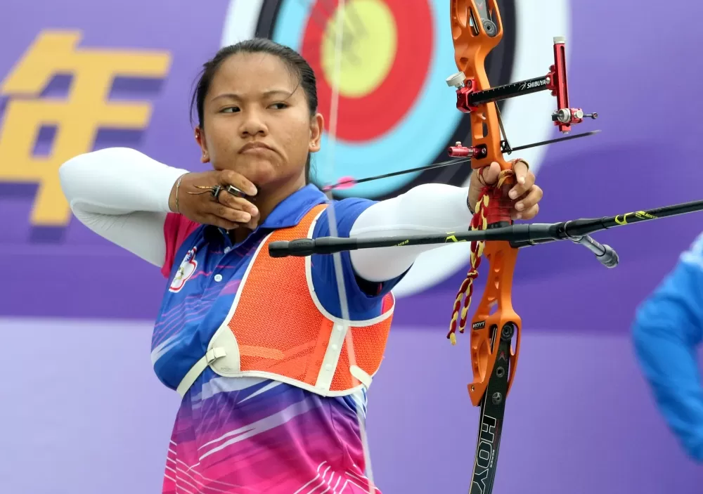 協會青年隊田文慈。中華企業射箭聯盟/提供。