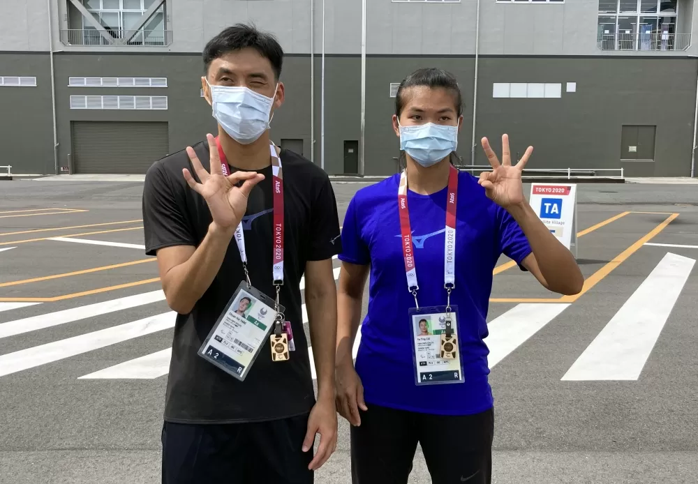 田徑選手楊川輝、劉雅婷將擔任帕運開幕中華隊掌旗官。體育署提供。