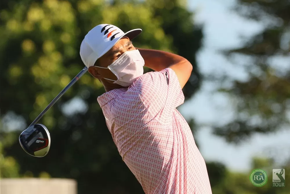 劉澤森首回合69桿(-3)，暫並列第二。葉勇宏／攝影。