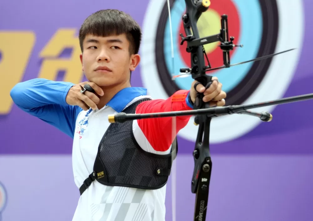 新竹愛山林鄧宇成。中華企業射箭聯盟/提供。