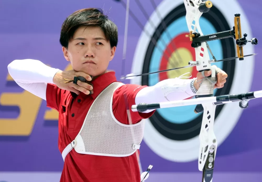 新北凱撒「雷母」雷千瑩榮膺「滿分后」。中華企業射箭聯盟/提供。