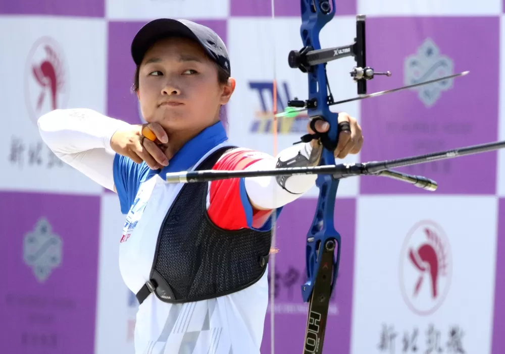 新竹市愛山林隊林詩嘉表現出色。中華企業射箭聯盟/提供。