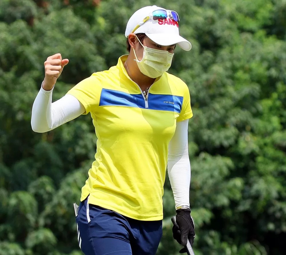 張瑄屏第二回合62桿刷新雙紀錄,137桿躍居第一。圖/TLPGA提供_葉勇宏攝影(下同)。