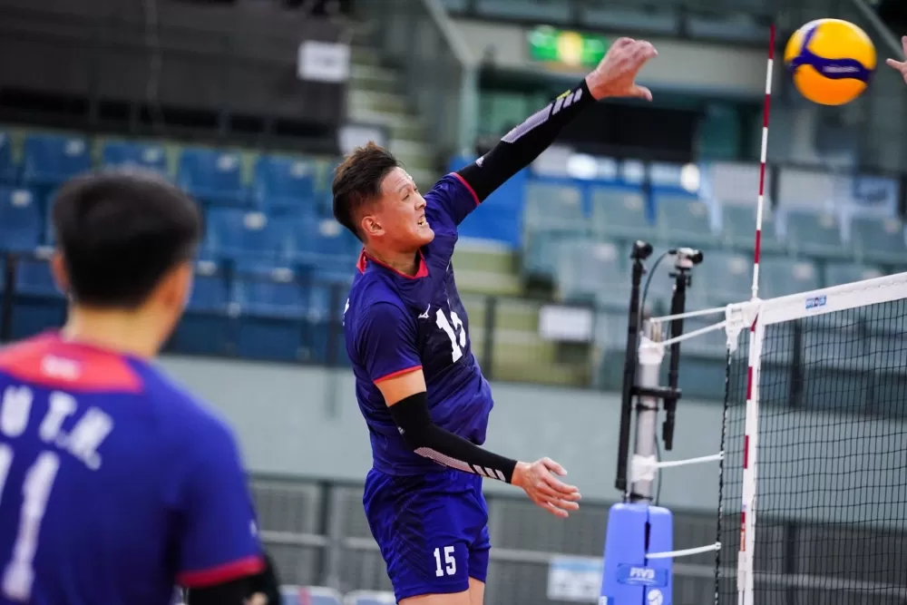 中華隊詹旻翰攻擊。