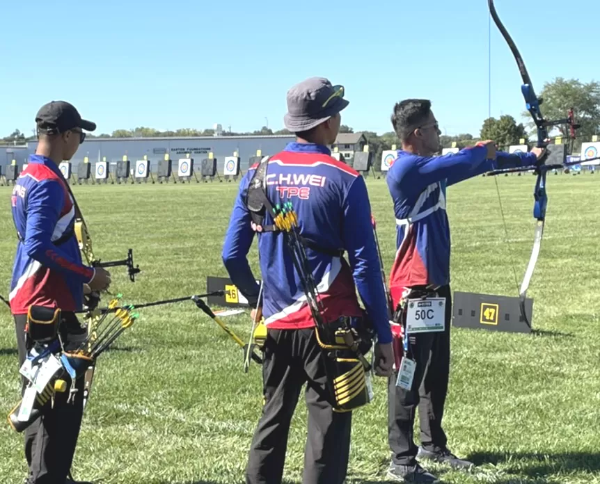 中華男團勇闖射箭世錦賽銅牌戰。中華隊教練團提供。
