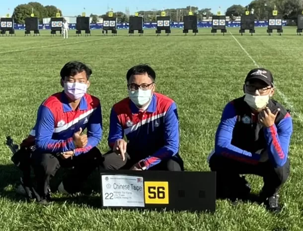 中華男子複合弓隊。中華隊教練團提供。