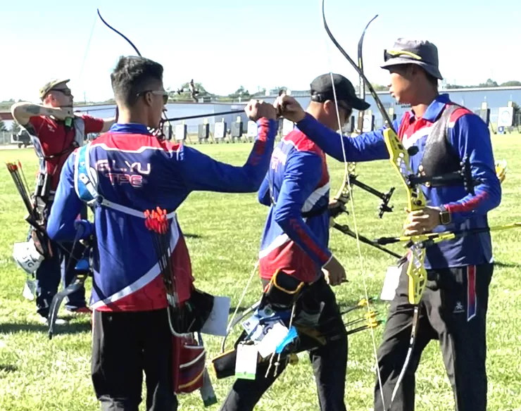 中華男團勇闖射箭世錦賽銅牌戰。中華隊教練團提供。