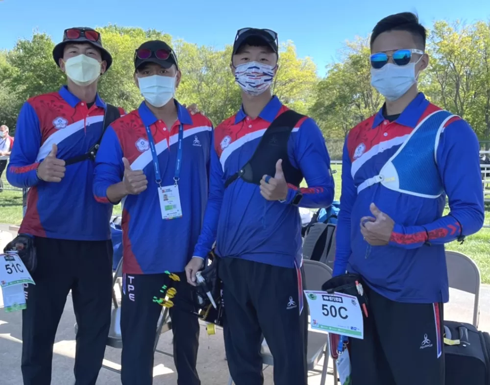 中華男團勇闖射箭世錦賽銅牌戰。中華隊教練團提供。