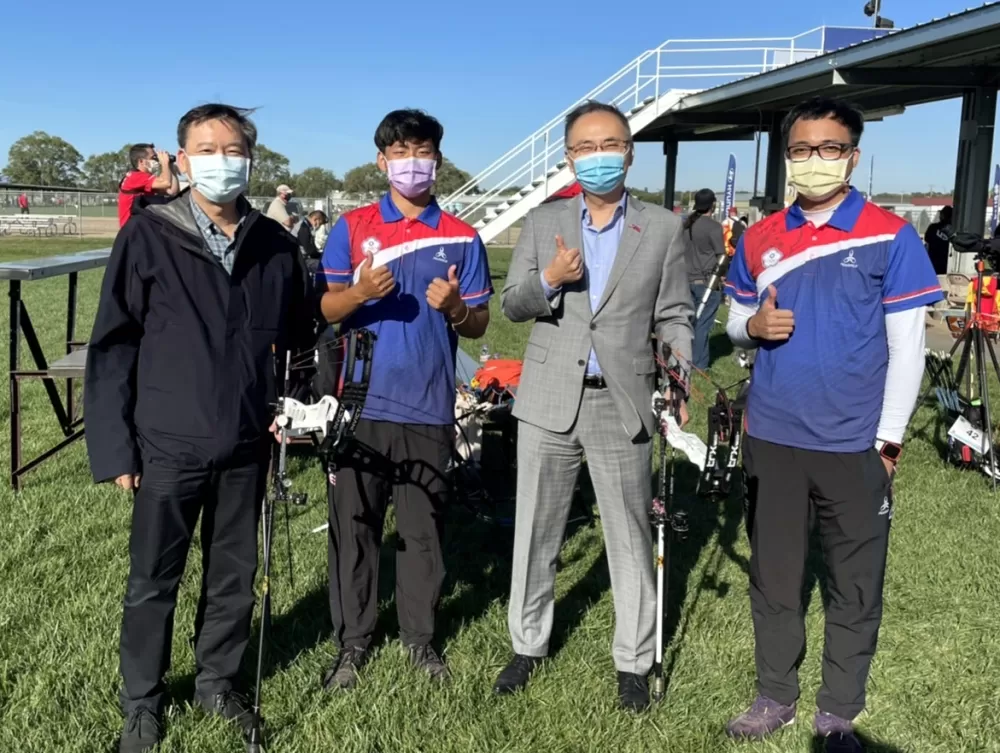 我國駐丹佛辦事處代表到場加油。