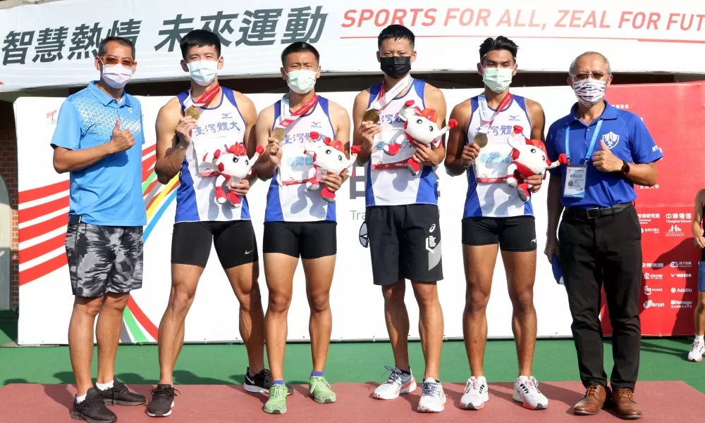 台體大在公開男千六接寫下史上首個11連霸。林嘉欣／攝影。