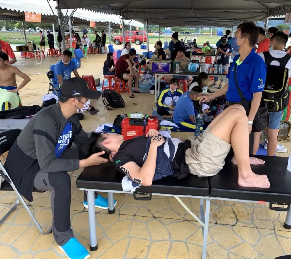 醫療團隊是卓承齊最強大的後盾。劉曜彰/提供。