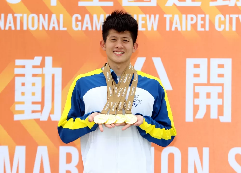 卓承齊在全運公開水域勇奪四金。林嘉欣/攝影。