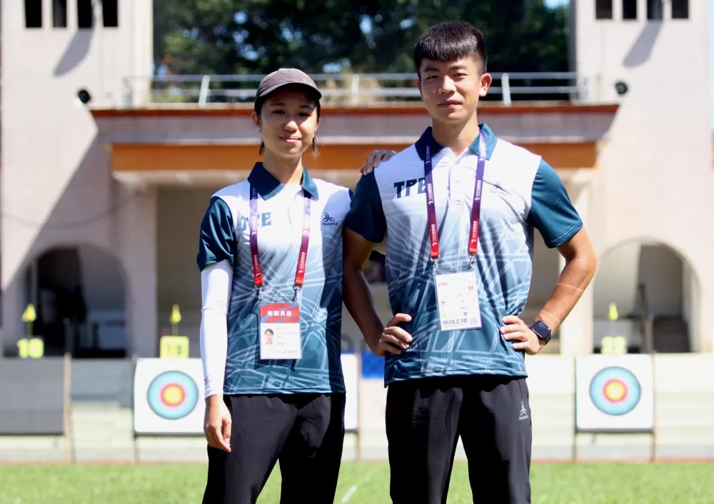 東奧銀牌鄧宇成和女友謝佩涓一起參加全運。林嘉欣/攝影。