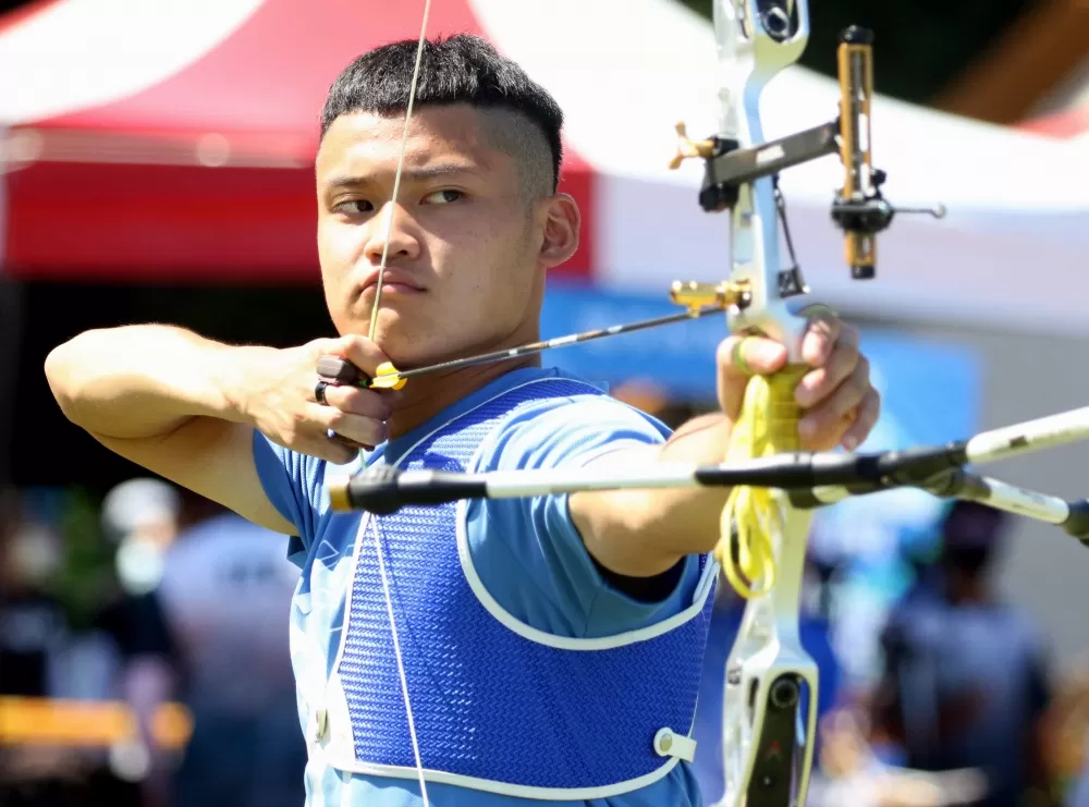 東奧男團奪銀、個人賽第四的「湯包」湯智鈞全運代表新北市出賽。林嘉欣/攝影。