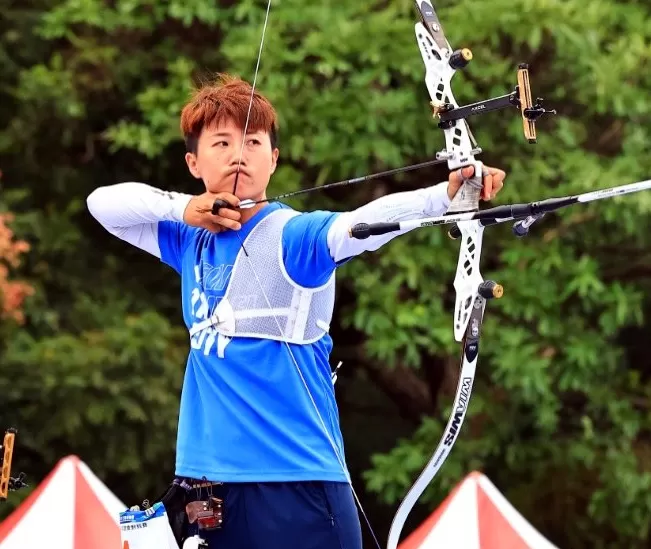 拿下兩金的新北市雷千瑩。陳紀瑋/攝影。