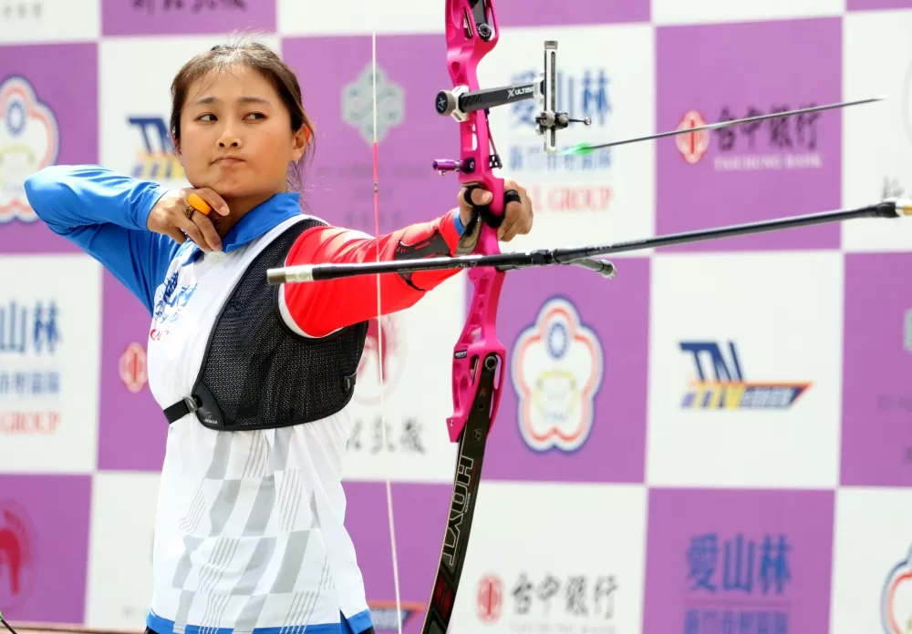 林詩嘉為新竹愛山林貢獻兩點勝利。中華企業射箭聯盟/提供。