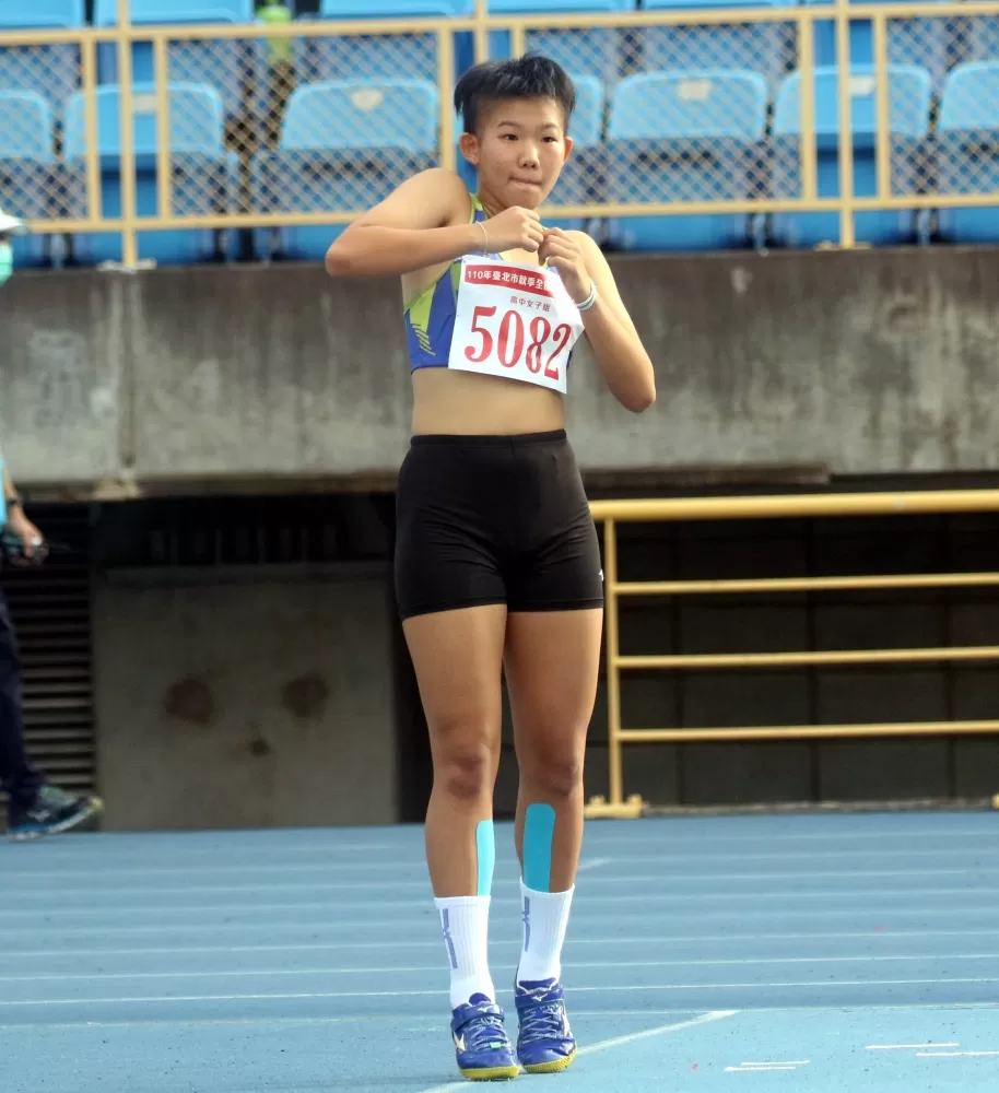 159公分的錦和高中蔡姍珊。林嘉欣/攝影。