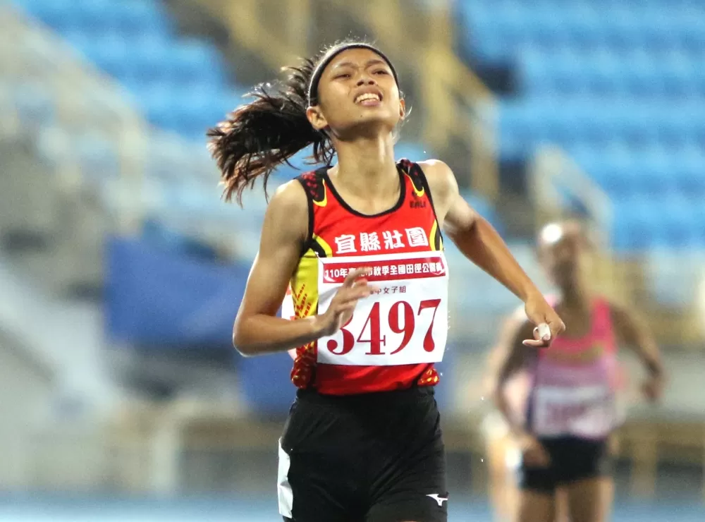 壯圍國中陳潔安預賽就破大會,林嘉欣/攝影。