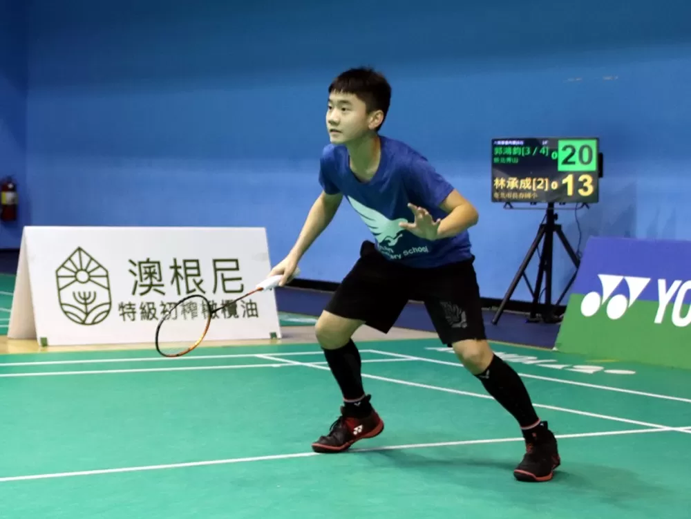 新北秀山郭鴻鈞勇奪小六男單冠軍。