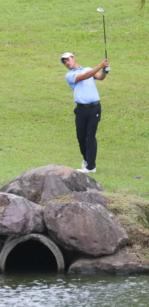 蔡宗佑第18洞第二桿打下水可惜無緣奪冠。