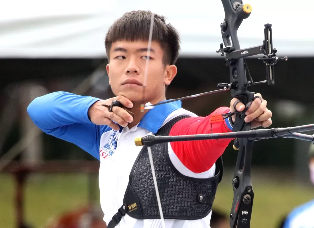 新竹愛山林隊鄧宇成。中華企業射箭聯盟/提供。
