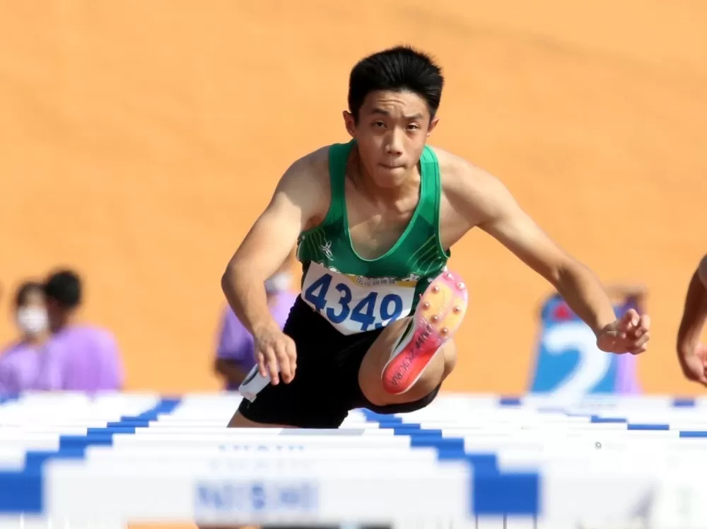 國手之後林翊凱在110公尺跨欄達標亞青少躍U18歷年第二傑。資料照片林嘉欣／攝影。
