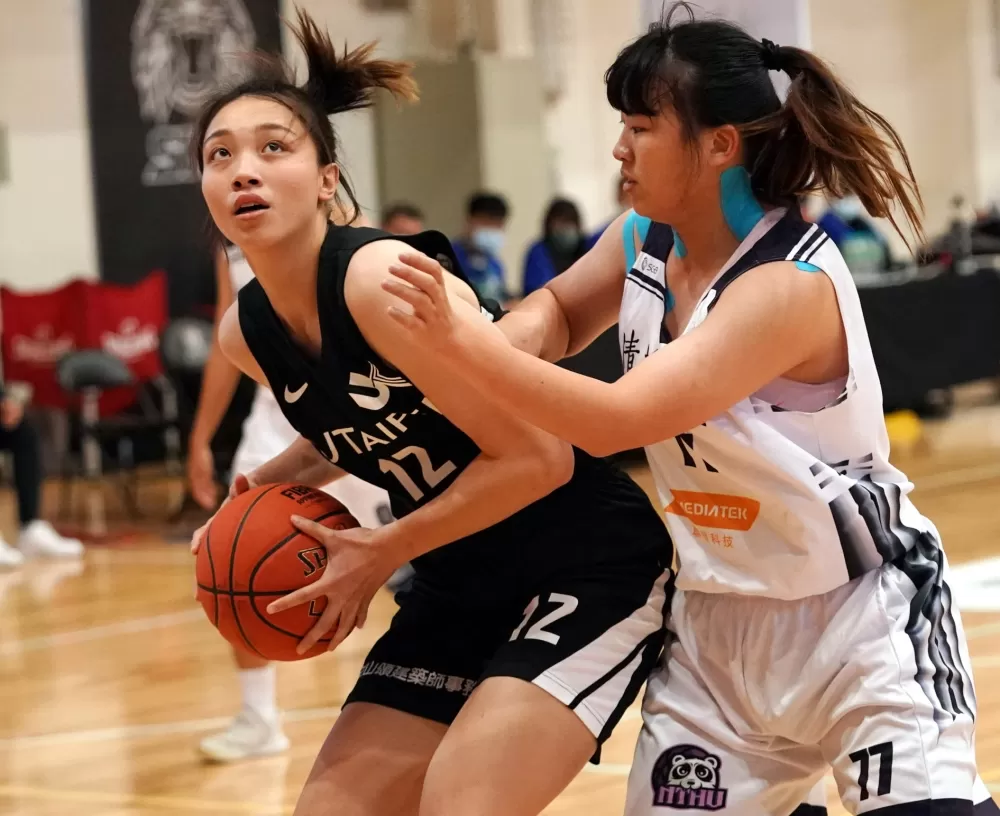 北市大學楊家佳24分10籃板,創個人UBA得分新高。大專體總提供。下同。