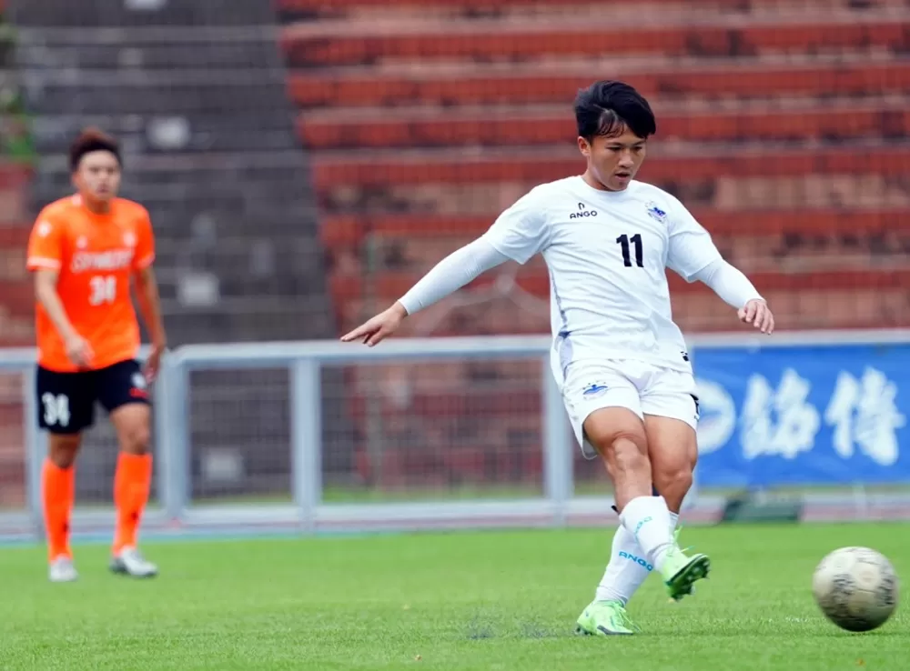 陳仕勛為銘傳大學攻進升降賽首顆進球。