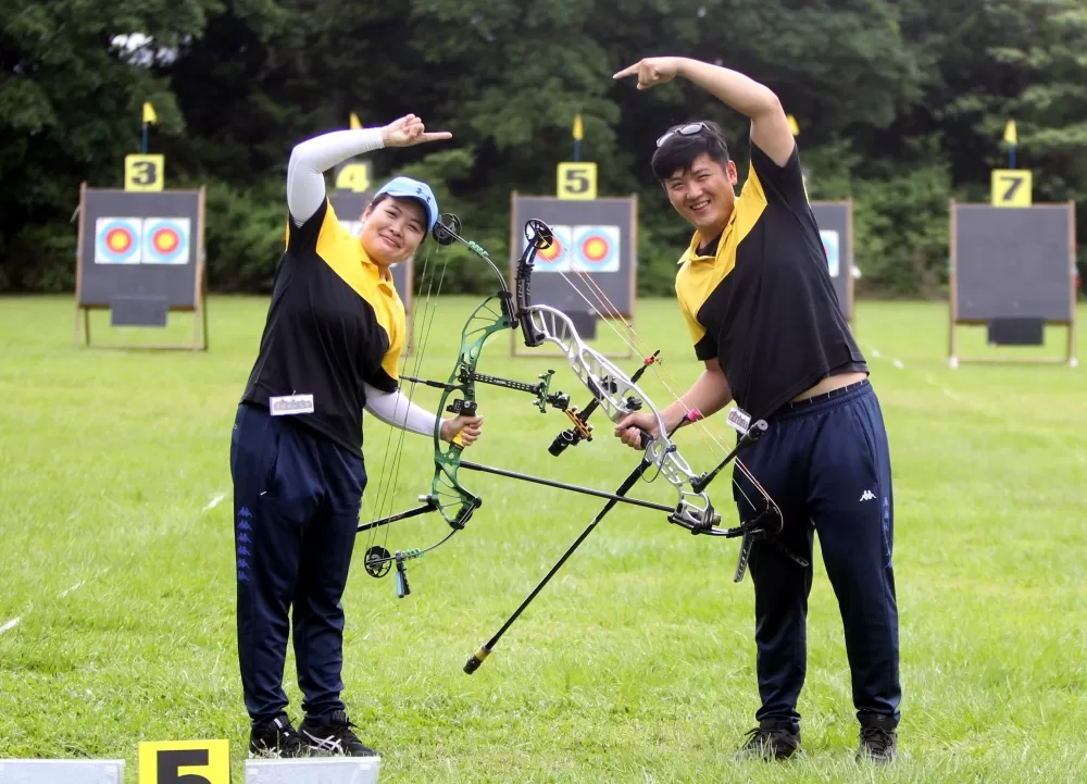 文化大學吳亭廷／張皓勛晉複合混雙金牌戰。林嘉欣／攝影。