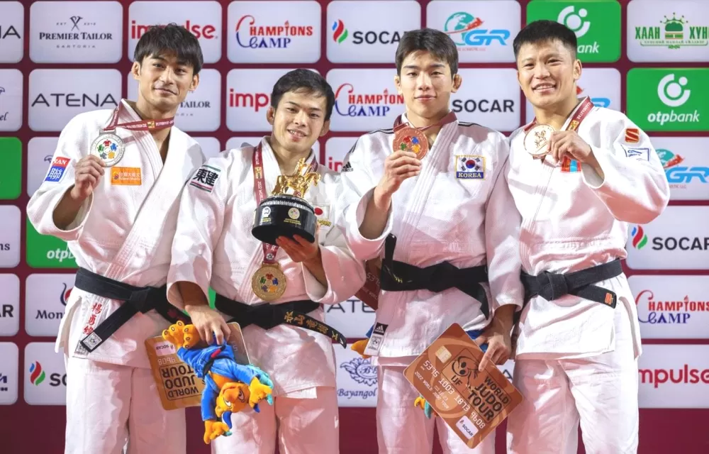 楊勇緯（左）奪銀。圖片來源：IJF。