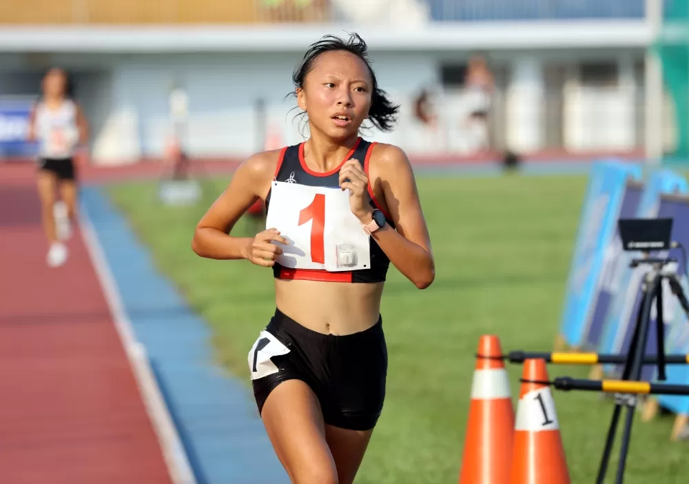 基隆女中黃郁媃奪金破大會。林嘉欣／攝影。