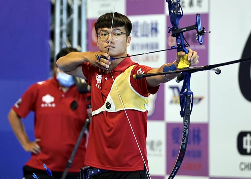 寒舍集團 蘇于洋10分箭定江山,率隊勇闖企箭四年季後賽。中華企業射箭聯盟提供。下同。