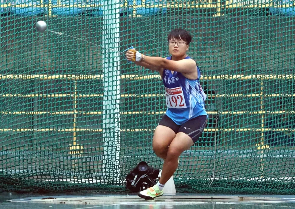 雲林縣斗南高中曾筱晴52.82第三。林嘉欣/攝影。