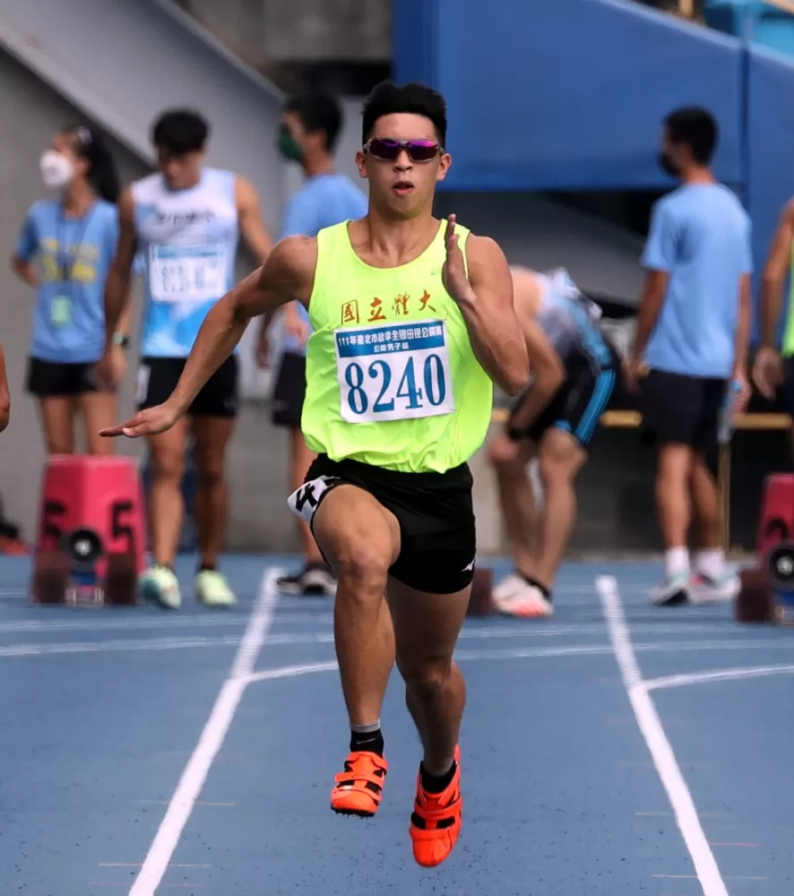 奪銀的林祐賢準決賽時也破大會。林嘉欣／攝影。