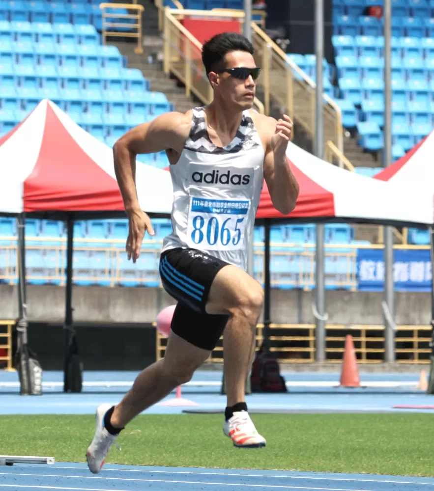 楊俊瀚200公尺再破大會奪雙金。林嘉欣／攝影。