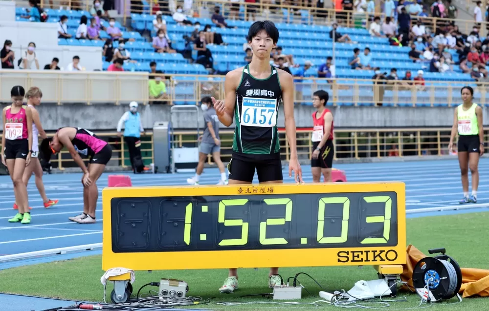 新北雙溪高中普通班李安翊破大會。林嘉欣／攝影。