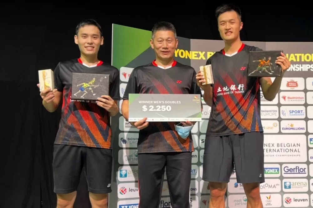 柏禮維（左）／張課琦收合拍首冠續拼巴黎奧運。