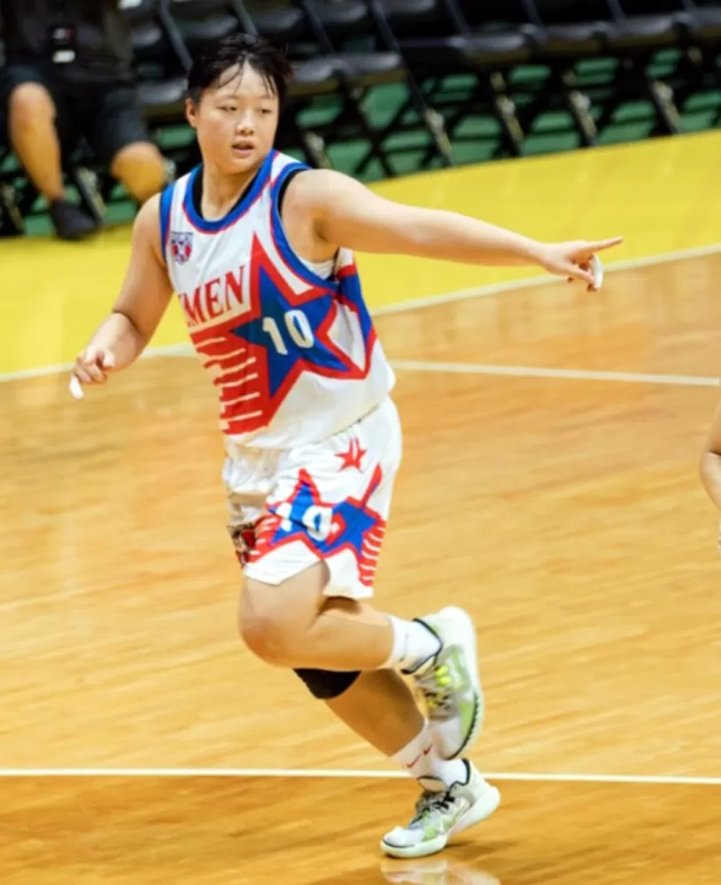 171公分、82公斤瞬間爆發力絕佳、籃下對抗性十足的普門內線第一戰將林湘凌。大會提供。下同。