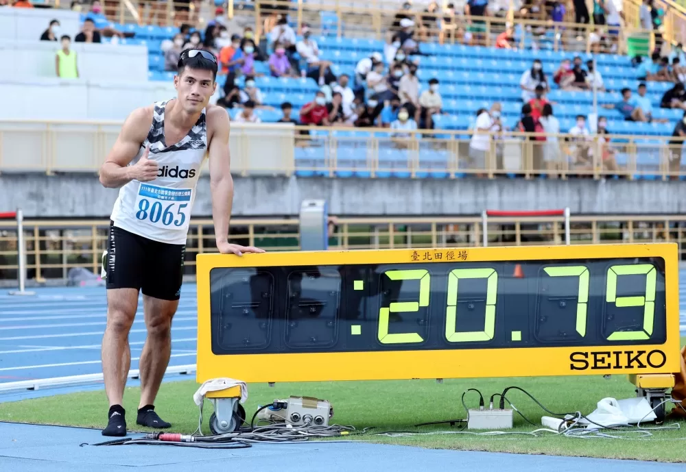 男子100、200公尺全國紀錄保持人楊俊瀚將參加城市盃。林嘉欣／攝影。