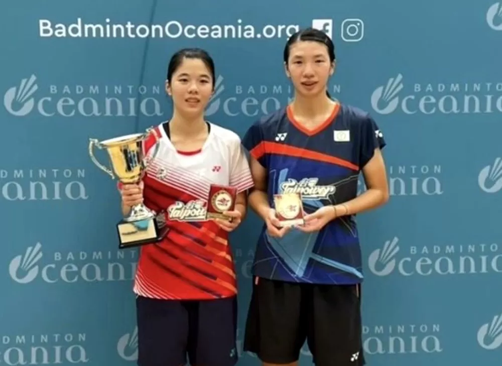 女單金牌宋碩雲(左)、銀牌陳肅諭。