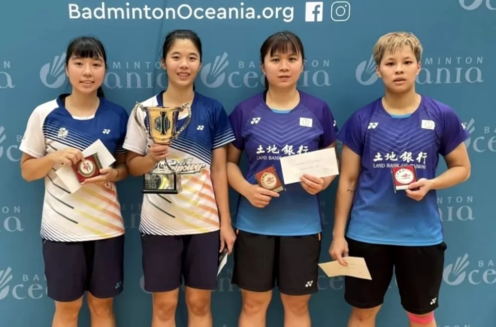 女雙金牌宋碩芸／余芊蕙(左)、女雙銀牌張淨惠／楊景惇。