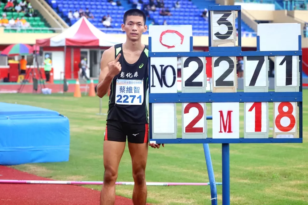 蔡維智2.18奪金破大會。林嘉欣／攝影。